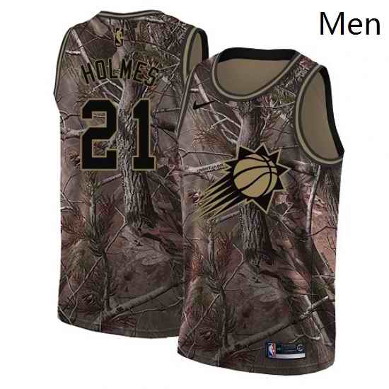 Mens Nike Phoenix Suns 21 Richaun Holmes Swingman Camo Realtree Collection NBA Jersey